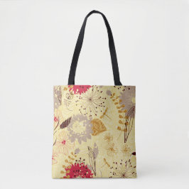 Bolsa Tote Flores Retro abstrato