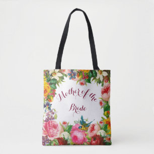 Bolsa Tote Flores Românticas De Aquarela Favoritos De Casame