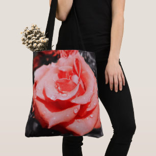 Bolsa Tote Flores Românticas de Rosa
