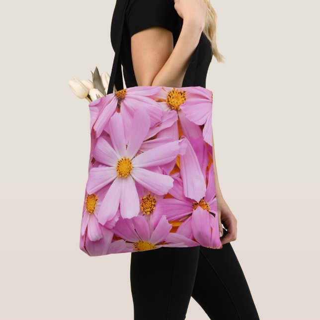 Bolsa Tote Flores Rosa (Close Up)