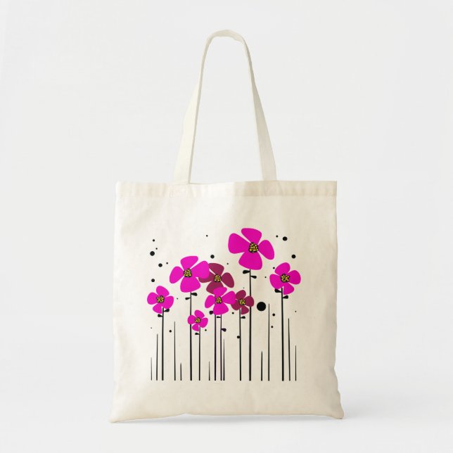 Bolsa Tote Flores rosa (Frente)