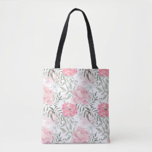 Bolsa Tote Flores rosa cor-de-rosa