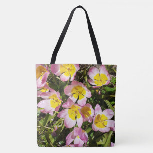 Bolsa Tote Flores Rosa e Amarelo 