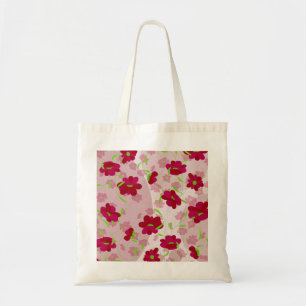 Bolsa Tote Flores Rosa e Vermelha - Floral