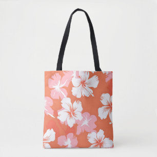Bolsa Tote Flores rosa tropicais
