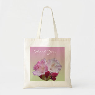 Bolsa Tote flores rosas rododendridona obrigado seu saco
