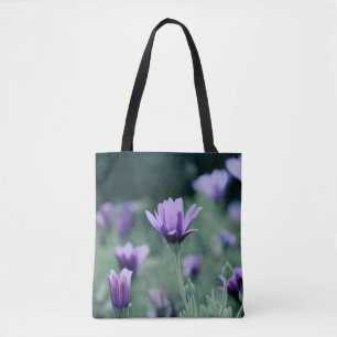 Bolsa Tote Flores Roxas