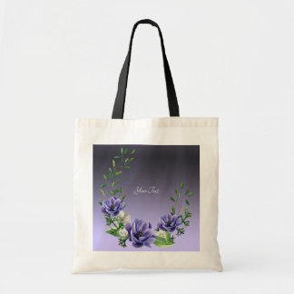 Bolsa Tote Flores Roxas Aquarela
