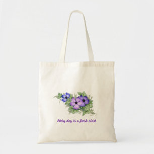 Bolsa Tote Flores roxas e poeirentas Sacos de Tote