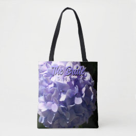 Bolsa Tote Flores roxas Hydrangea púrpura para a Noiva