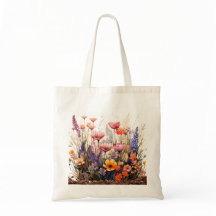Flores selvagens Tote Bag
