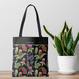 Bolsa Tote Flores Silvestres Boho Lindas Elegantes Tendências