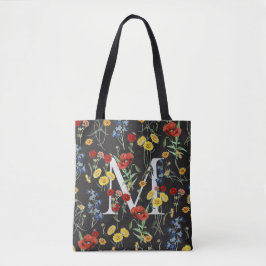 Bolsa Tote Flores Silvestres Botânicas Elegantes com Monogram