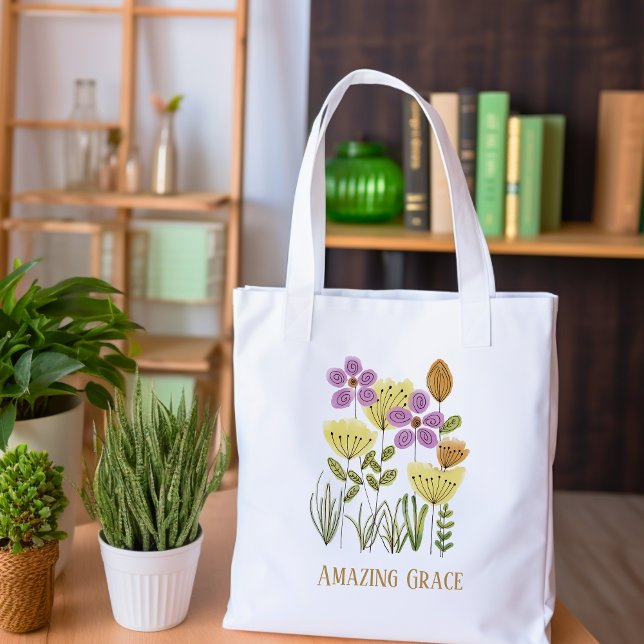 Bolsa Tote Flores Silvestres da Graça Incrível (Criador carregado)