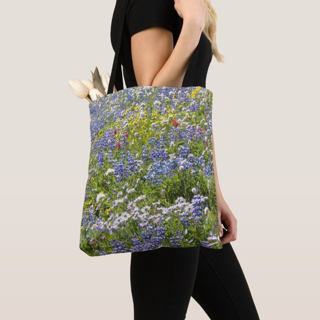 Bolsa Tote Flores Silvestres de Prado Montanhoso Floral (Close Up)