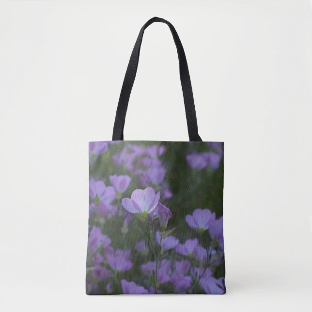 Bolsa Tote flores silvestres roxas (Frente)