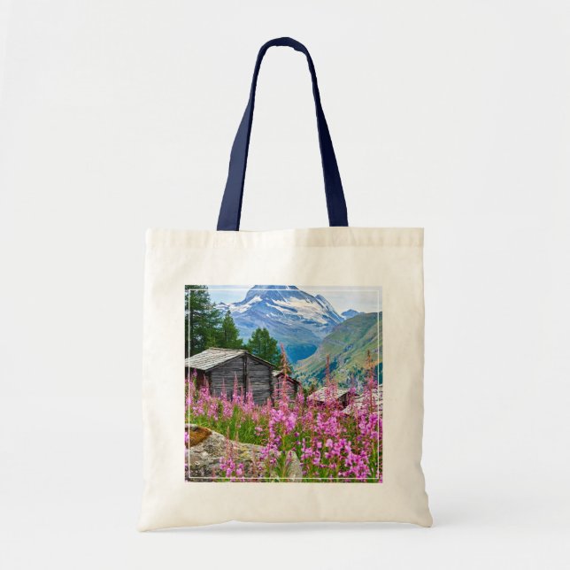 Bolsa Tote Flores | Suiça de Verão (Frente)
