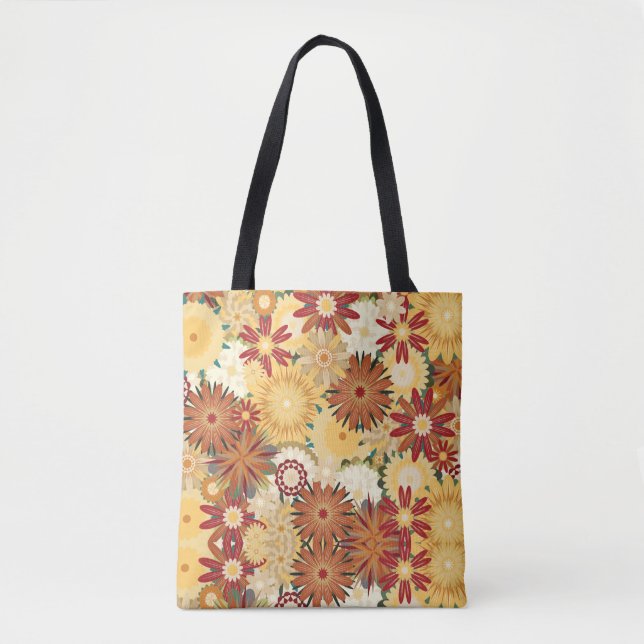 Bolsa Tote Flores Toneladas Flores Artísticas Mínimas (Frente)