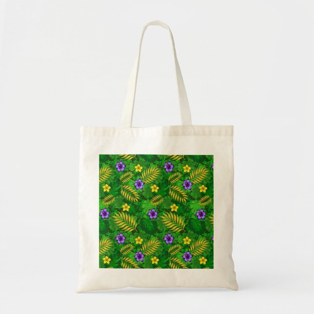 Bolsa Tote flores tropicais (Frente)