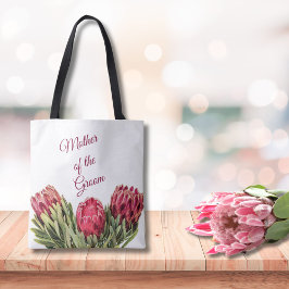 Bolsa Tote Flores Tropicais Botânicas Rosa Protea Folhas Verd