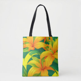 Bolsa Tote Flores Tropicais Coloridas