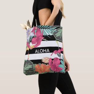 Bolsa Tote Flores Tropicais Deixam Botânica Chic
