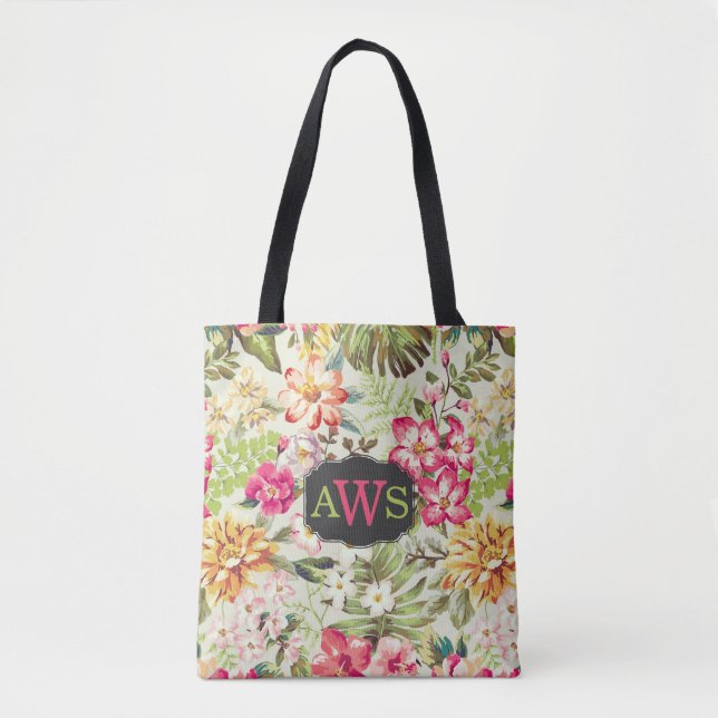 Bolsa Tote Flores Tropicais do Havaí (Frente)