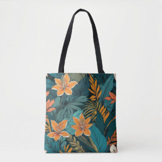 Bolsa Tote Flores Tropicais Exóticas
