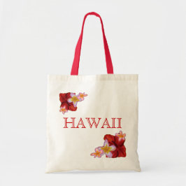 Bolsa Tote Flores tropicais no Havaí, saco reutilizável