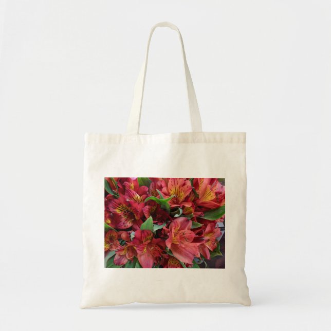 Bolsa Tote Flores vermelhas (Frente)