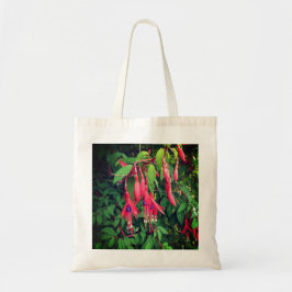 Bolsa Tote Flores vermelhas e roxas