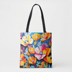 Bolsa Tote Flores Vibrantes da Califórnia
