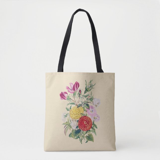Bolsa Tote Flores Vintage III (Frente)