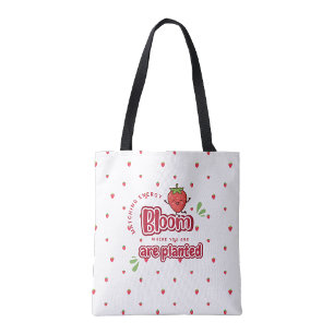 Bolsa Tote Floresça onde você está plantado Impressão de Mora