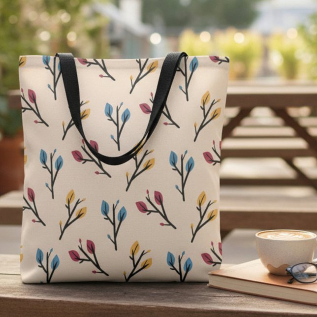 Bolsa Tote Florescer de Outono Todos os Dias (Criador carregado)