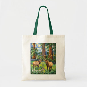 Bolsa Tote Floresta Antiga de Redwood Vida Selvagem Alce Esti