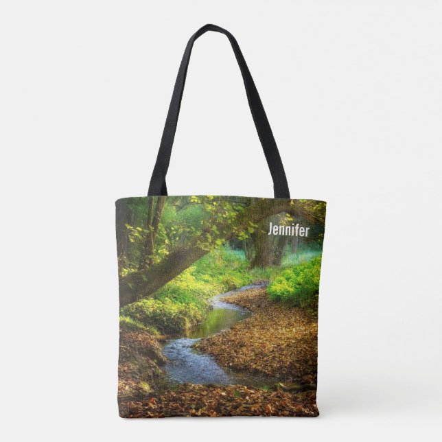 Bolsa Tote Floresta Creek Belo Paisagem Natural (Verso)