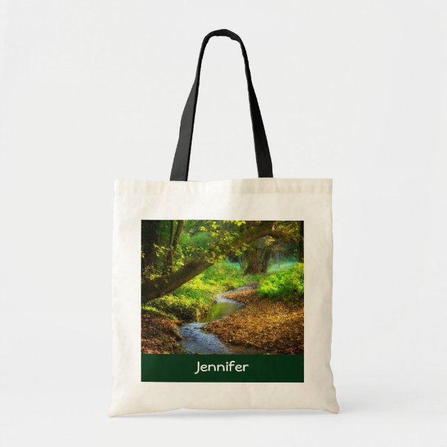 Bolsa Tote Floresta Creek Belo Paisagem Natural (Frente)