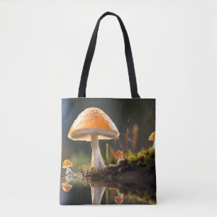 Bolsa Tote Floresta de cogumelo Serene Tranquil