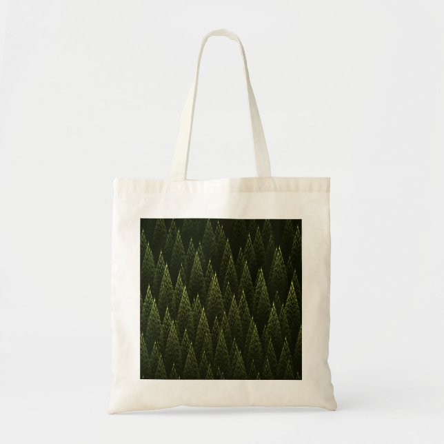 Bolsa Tote Floresta de Conífer Fractal (Frente)