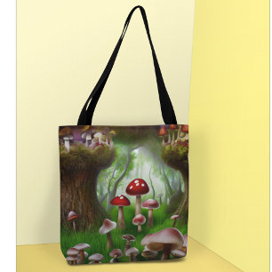 Bolsa Tote Floresta de fantasia de cogumelo