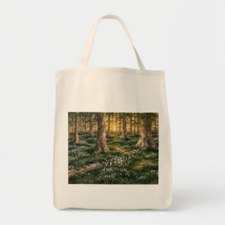 Bolsa Tote Floresta de Flores Silvestres Iluminada pelo Sol
