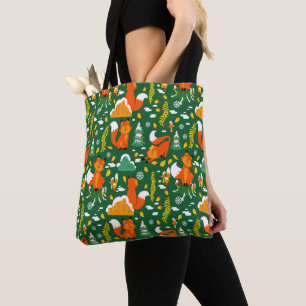 Bolsa Tote Floresta de inverno do Outono Selvagem Laranja