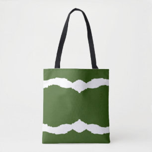 Bolsa Tote Floresta de Ondas Estreladas verde