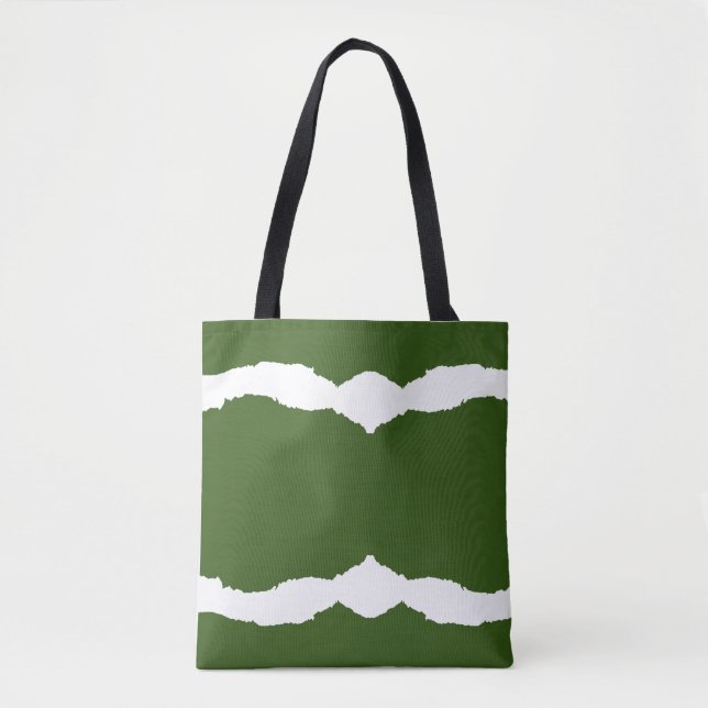 Bolsa Tote Floresta de Ondas Estreladas verde (Frente)