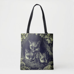 Bolsa Tote Floresta de raposas de bebês