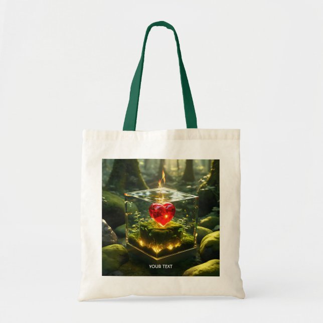 Bolsa Tote Floresta do Coração Cubo Fantasy (Frente)