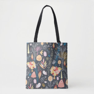 Bolsa Tote Floresta do outono: Beleza sazonal texturizada.