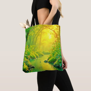 Bolsa Tote Floresta Dourada Rio Paz Arte Tranquila