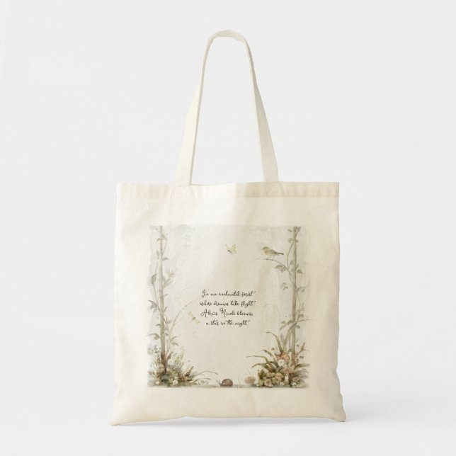 Bolsa Tote Floresta Encantada Etérea (Frente)